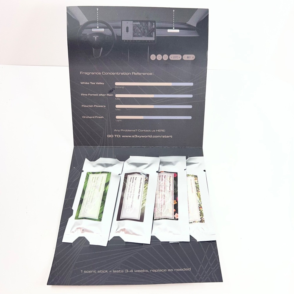 S3XYWORLD Air Freshener Refills Tesla Model 3 Y 4 Pack Multi New Essential Oils